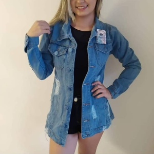 JAQUETA JEANS FEMININA