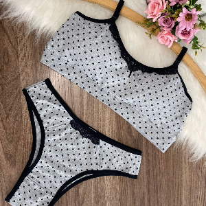 CONJUNTO ANTONELA COR CINZA C/ BOLINHA