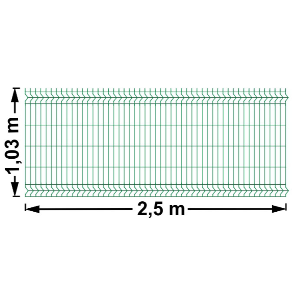 GRADIL VD FIO 4.3MM 5X20CM 1,03 ALT. X 2,50 MTS (MORLAN) 