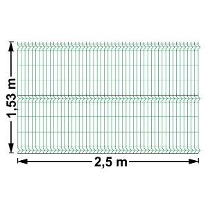 GRADIL VD FIO 4.3MM 5X20CM 1,53 ALT. X 2,50 MTS (MORLAN)
