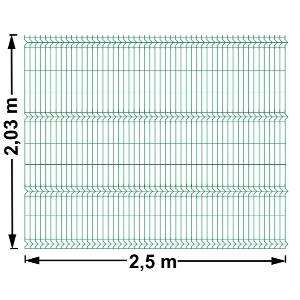 GRADIL VD FIO 4.3MM 5X20CM 2,03 ALT X 2,50 MTS (MORLAN)