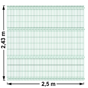 GRADIL VD FIO 4.3MM 5X20CM 2,43 ALT X 2,50 MTS (MORLAN)