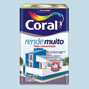 TINTA CORAL ACRILICA FOSCA RENDE MUITO AZUL SERENO - 18L