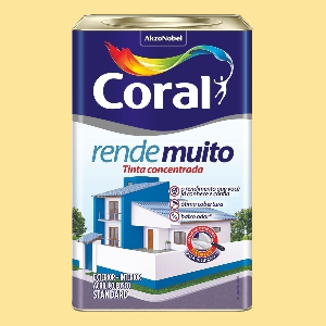 TINTA CORAL ACRILICA FOSCA RENDE MUITO AMARELO CANARIO - 18L