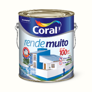 TINTA CORAL ACRILICA FOSCA RENDE MUITO BRANCO NEVE - 3,6L