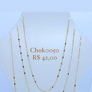 CHOKER CORRENTE CORAÇÃO AMASSADO 