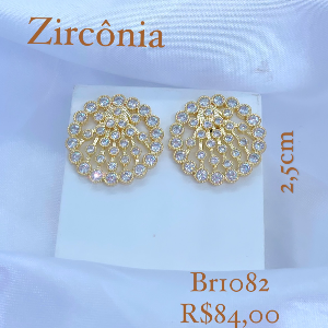 BRINCO REDONDO COM ZIRCONIAS