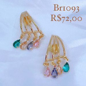 BRINCO QUE ENCAIXA COM VARIAS PEDRAS COLORIDAS