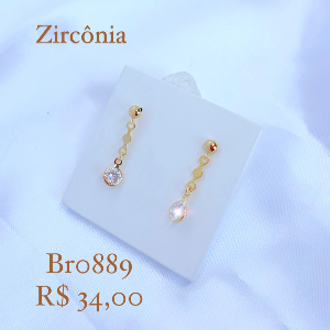 BRINCO PALITO COM ZIRCONIA NA PONTA