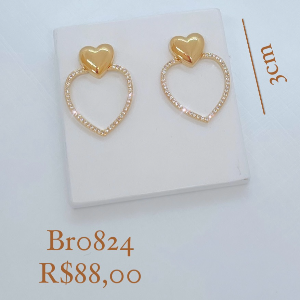 BRINCO BASE CORAÇÃO COM CORAÇÃO ZIRCONIA 