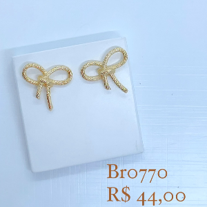 BRINCO LAÇO FIO TRABALHADO