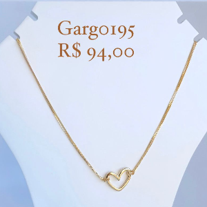 GARGANTILHA CORAÇÃO VAZADO