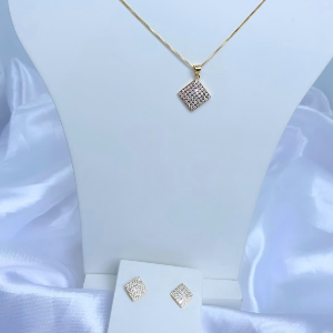 CONJUNTO QUADRADO COM ZIRCONIA
