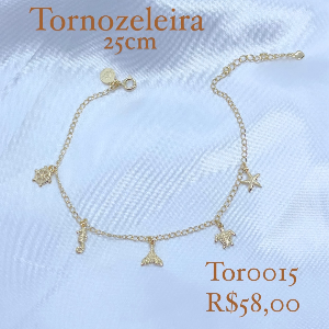 TORNOZELEIRA COM 5 ELEMENTOS DO MAR