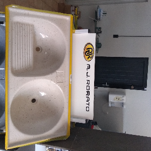 TANQUE SINTÉTICO DUPLO 110CM BEGE/TERRA