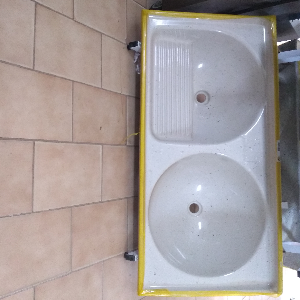 TANQUE SINTÉTICO DUPLO 110CM BEGE/ TERRA