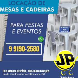 LOCAçãO DE MESAS E CADEIRAS